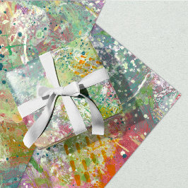 Abstrakter grüner Jeden Anlaß Geschenkpapier Set