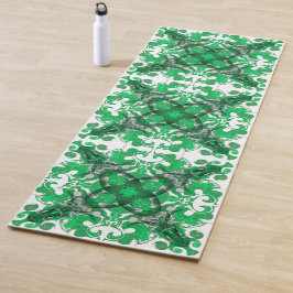 Abstrakter grüner Mandala-Psychedelischer Schmette Yogamatte