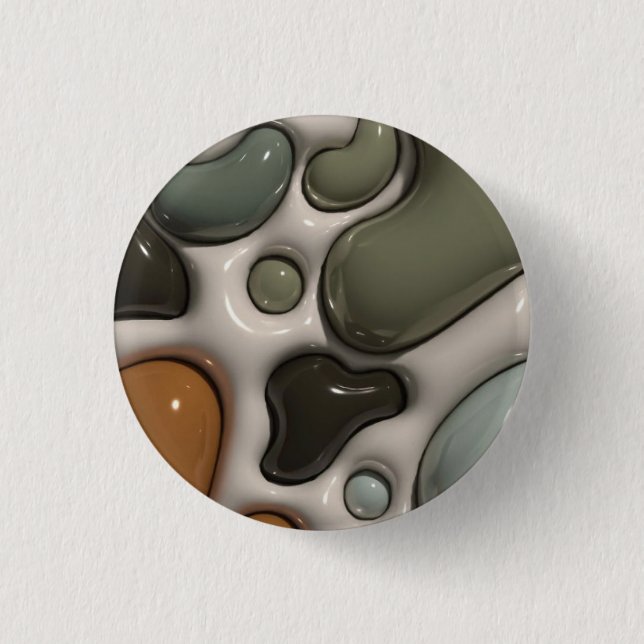 Abstrakter grüner Marmor | Moderne Ästhetik Button (Vorderseite)