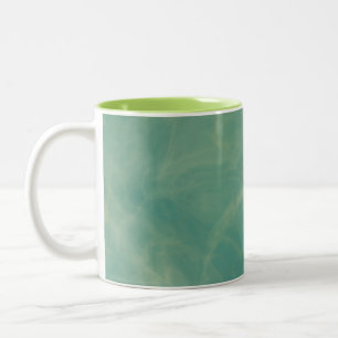 abstrakter grüner Marmor Zweifarbige Tasse