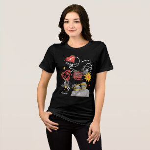 Abstrakter Grunge "Alles über Liebe" Tri-Blend Shirt