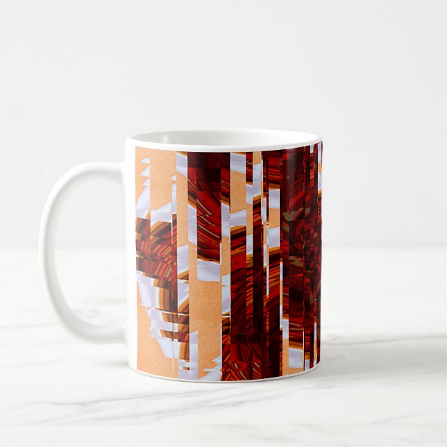 abstrakter Grunge-Hintergrund mit glitzerndem Effe Kaffeetasse (Links)