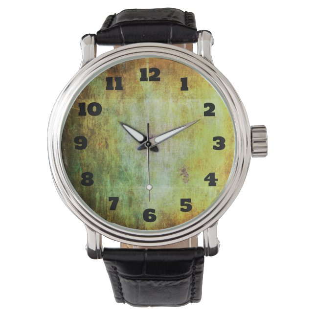 Abstrakter Grunge mit einer rauen Scratched Textur Armbanduhr (Vorderseite)
