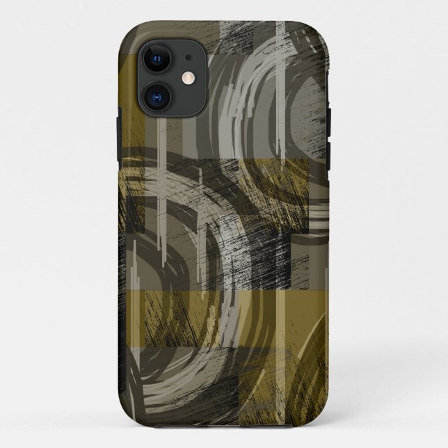 Abstrakter Grunge, monochrom braun Case-Mate iPhone Hülle (Rückseite)