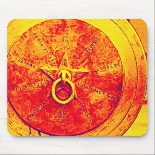 Abstrakter Grunge Ring n Star Mouse Pad Mousepad