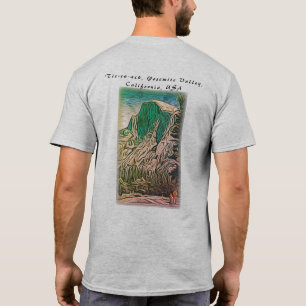 Abstrakter Halbkuppel Yosemite Valley California T-Shirt