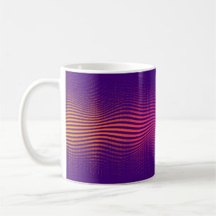 Abstrakter Halfton-Gradient. Vibranter Hintergrund Kaffeetasse