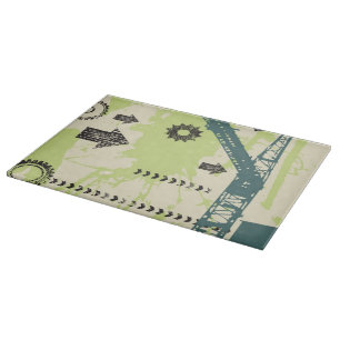 Abstrakter HalloTechnologie Hintergrund Schneidebrett