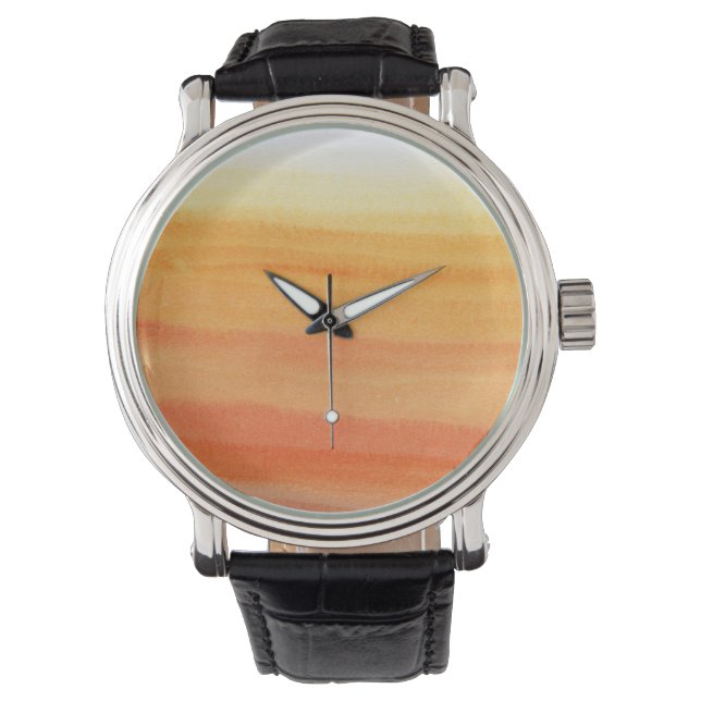 Abstrakter, handgemalter Hintergrund Armbanduhr (Vorderseite)