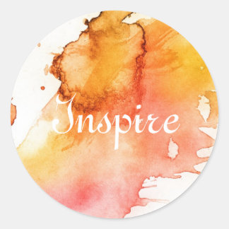 Abstrakter, handgemalter Hintergrund Runder Aufkleber