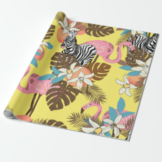 Abstrakter handgemalter, nahtloser Tierhintergrund Geschenkpapier
