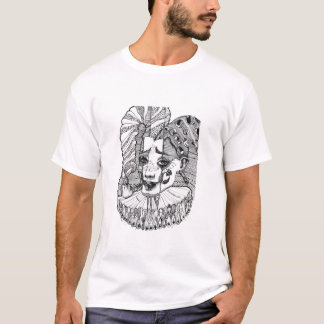 Abstrakter handGezeichnet T - Shirt mit Flachdesig