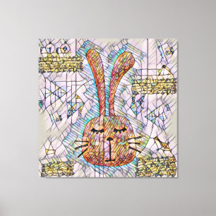 Abstrakter Hase Leinwanddruck