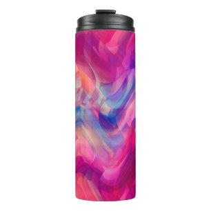 Abstrakter, hellrosa, bunter Hintergrund. Eleg Thermosbecher