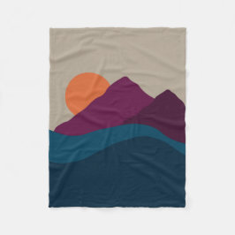 Abstrakter Herbst Herbstgebirge Landschaft Sonnenu Fleecedecke