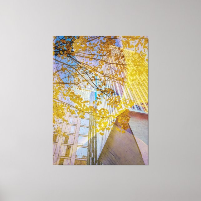 Abstrakter Herbst in der Stadt Leinwanddruck (Vorderseite)