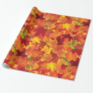 Abstrakter Herbst verlässt Muster Geschenkpapier