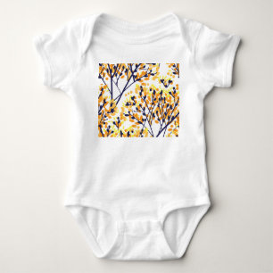 Abstrakter Herbstbaum Modernes Muster Baby Strampler