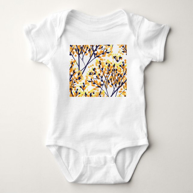 Abstrakter Herbstbaum Modernes Muster Baby Strampler (Vorderseite)