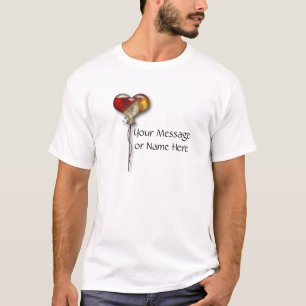 Abstrakter Herzballon Anpassbarer T - Shirt