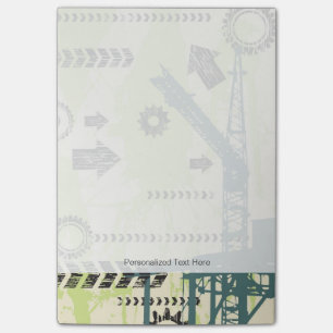 Abstrakter Hi-Tech-Hintergrund Post-it Klebezettel