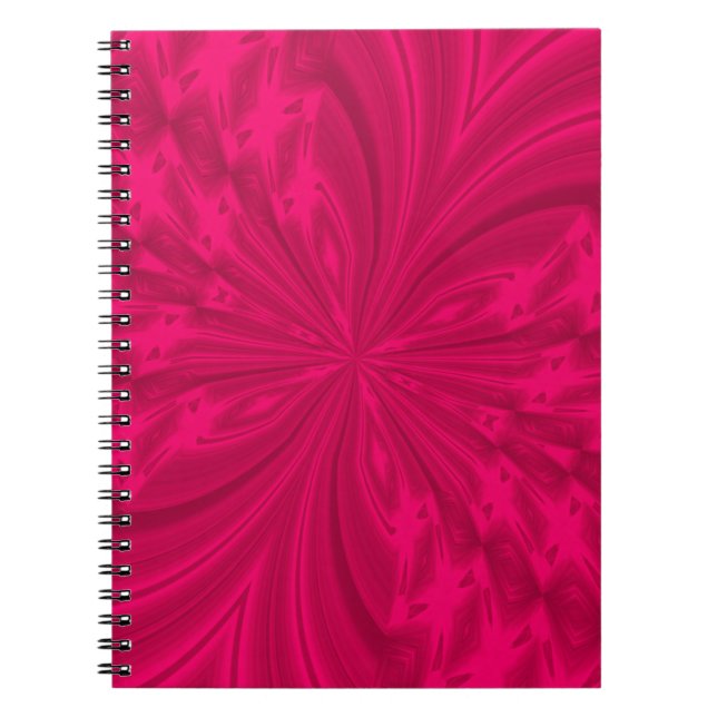 Abstrakter Himbeerrosa Notizblock (Vorderseite)