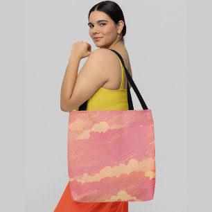 Abstrakter Himmel mit flauschigen gelben Wolken Tasche