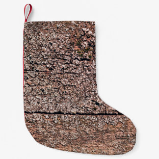 abstrakter Hintergrund aus der alten Holzstruktur  Kleiner Weihnachtsstrumpf