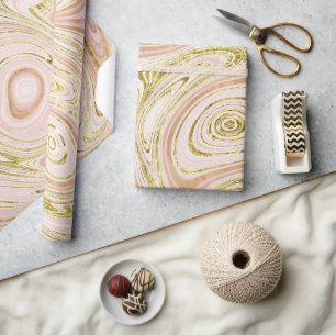 Abstrakter Hintergrund aus rosa Goldmarmor Geschenkpapier