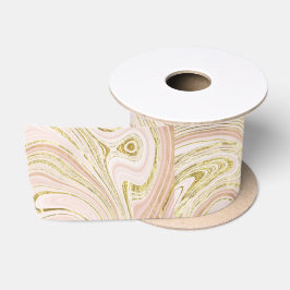 Abstrakter Hintergrund aus rosa Goldmarmor Satinband
