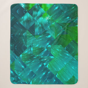 abstrakter Hintergrund. Blau-grüne Mosaikhütte Sherpadecke