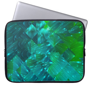abstrakter Hintergrund. blau und grün Mosaikhinter Laptopschutzhülle