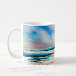 Abstrakter Hintergrund der Ölstruktur. Farbe auf d Kaffeetasse