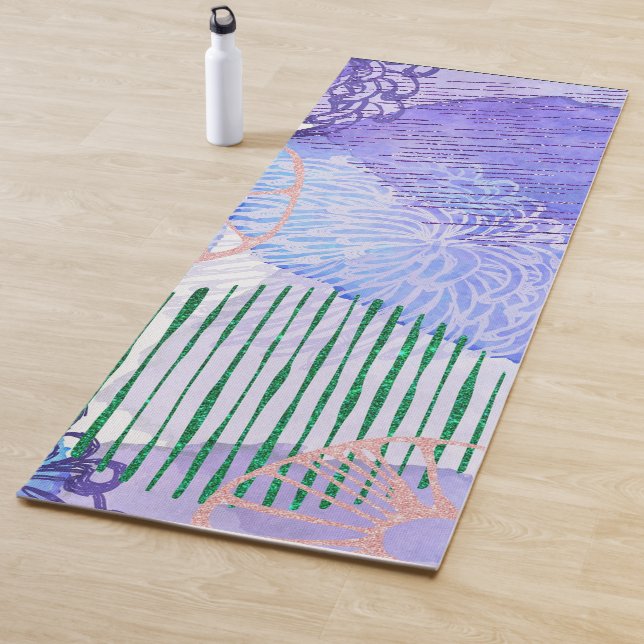 Abstrakter Hintergrund der Wasserfarbe Yogamatte (Beispiel)