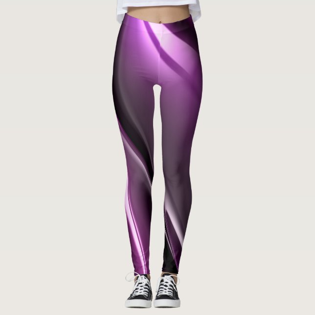 Abstrakter Hintergrund des lila Fraktals Leggings (Vorderseite)