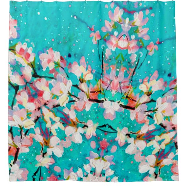 Abstrakter Hintergrund Duschvorhang (Vorderseite)