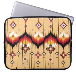Abstrakter Hintergrund ethnischer geometrischer Mu Laptopschutzhülle