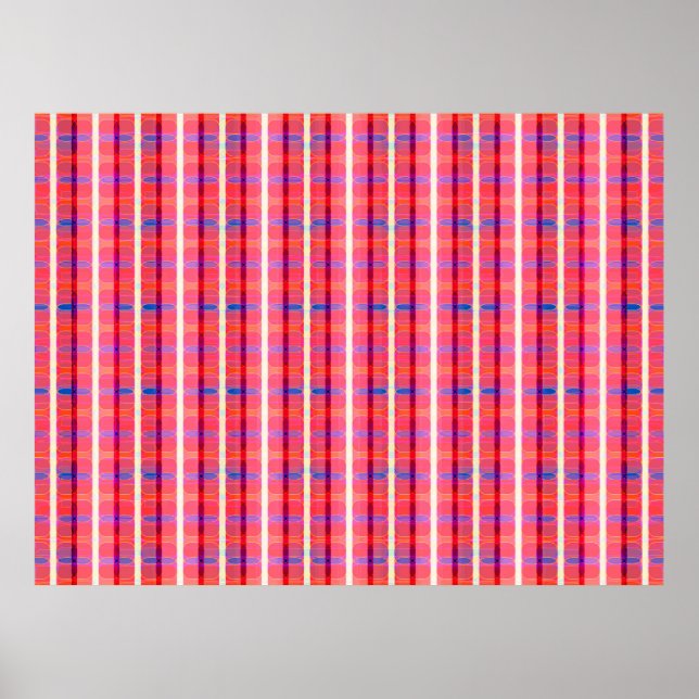 abstrakter Hintergrund, farbenfroh gestreift Poster (Vorne)
