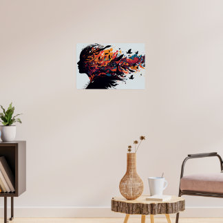 Abstrakter Hintergrund farbig Poster