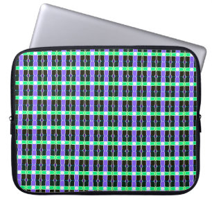 abstrakter Hintergrund, farbiges Tartanmuster, mod Laptopschutzhülle