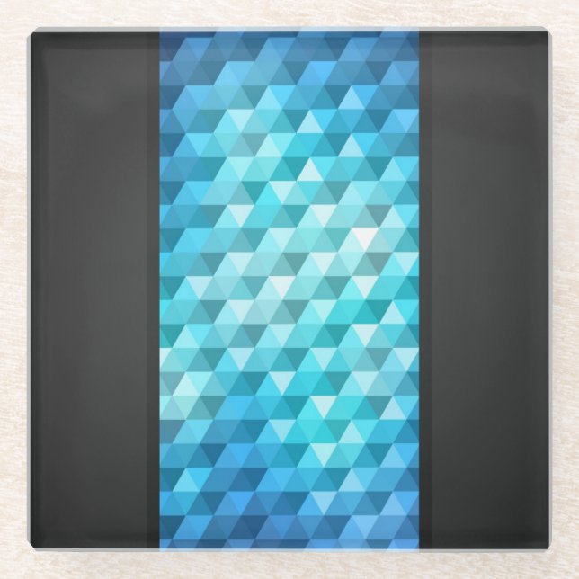 Abstrakter Hintergrund gemacht vom Mosaikmuster Glasuntersetzer (Vorderseite)