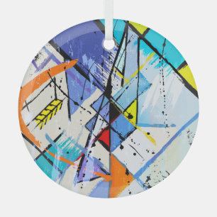 Abstrakter Hintergrund, geometrische Linien, Sprit Ornament Aus Glas