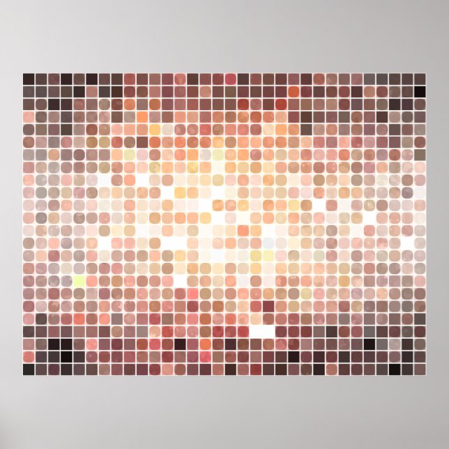 abstrakter Hintergrund. Goldmosaik Poster (Vorne)