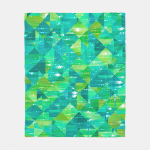Abstrakter Hintergrund. grünes Mosaik Fleecedecke