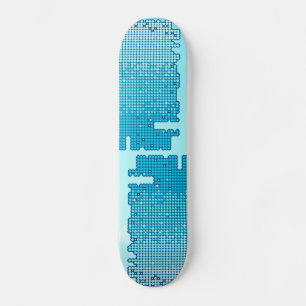 Abstrakter Hintergrund in blau, Skate Skateboard