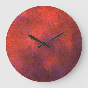 Abstrakter Hintergrund in lebendigem Orange und Ko Große Wanduhr
