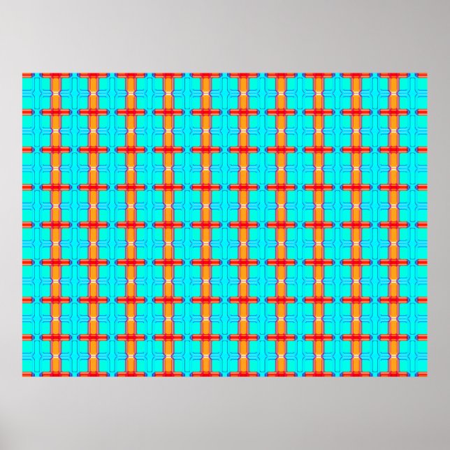 abstrakter Hintergrund | mehrfarbiges Gingham-Must Poster (Vorne)