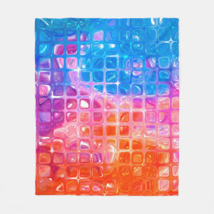 abstrakter Hintergrund.mehrfarbiges Mosaik Fleecedecke