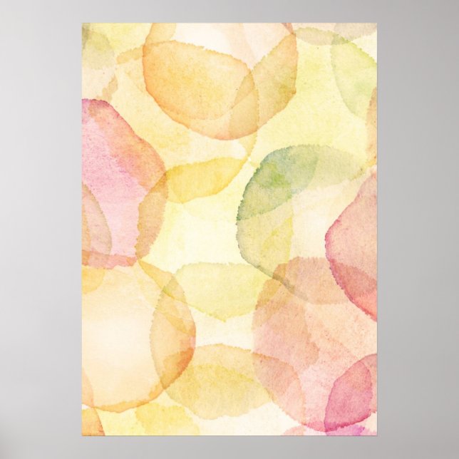 Abstrakter Hintergrund mit Aquarellfarben Poster (Vorne)