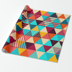 Abstrakter Hintergrund mit Dreiecksformen. Moderne Geschenkpapier